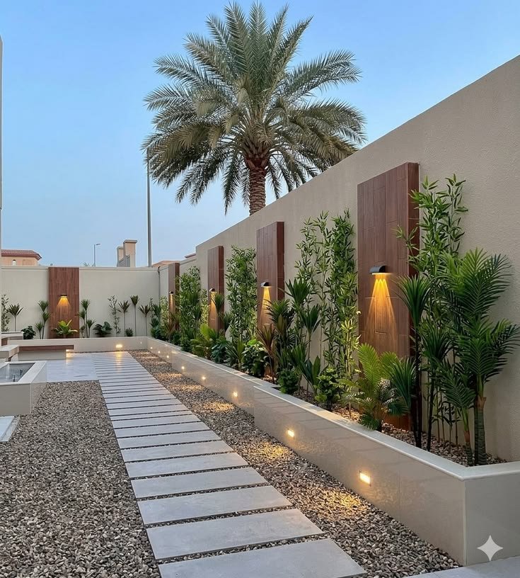 تصميم حدائق أمام الشركات بالرياض