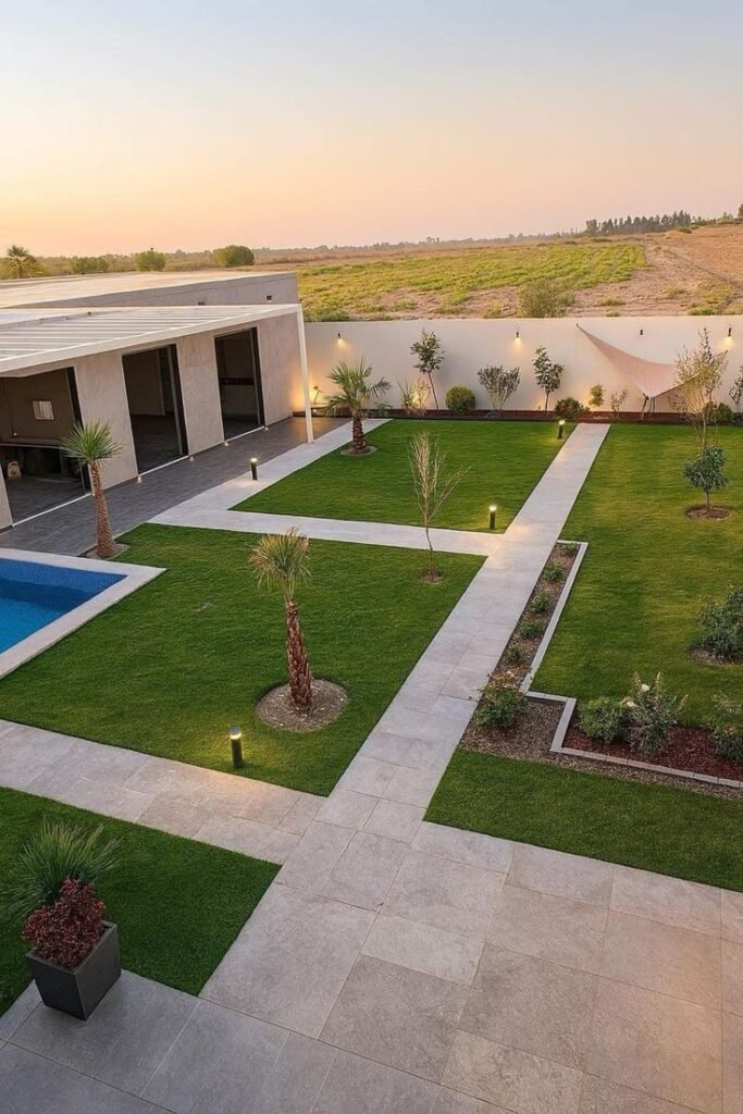 تنسيق حدائق الجامعات بالرياض